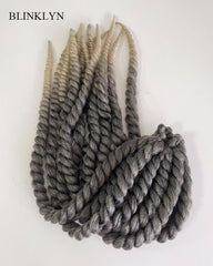 Tresses torsadées au crochet Ombre Gris/#613