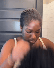 Laney | Peruca de cabelo 100% humano afro crespo e cacheado com faixa de cabeça