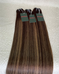 Lot de cheveux bruts balayage blond coucher de soleil