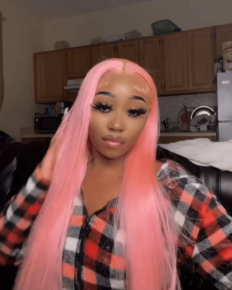 Nicki | Barbie Pink HD Lace Frontal & Closure Human Hair Glueless Wig