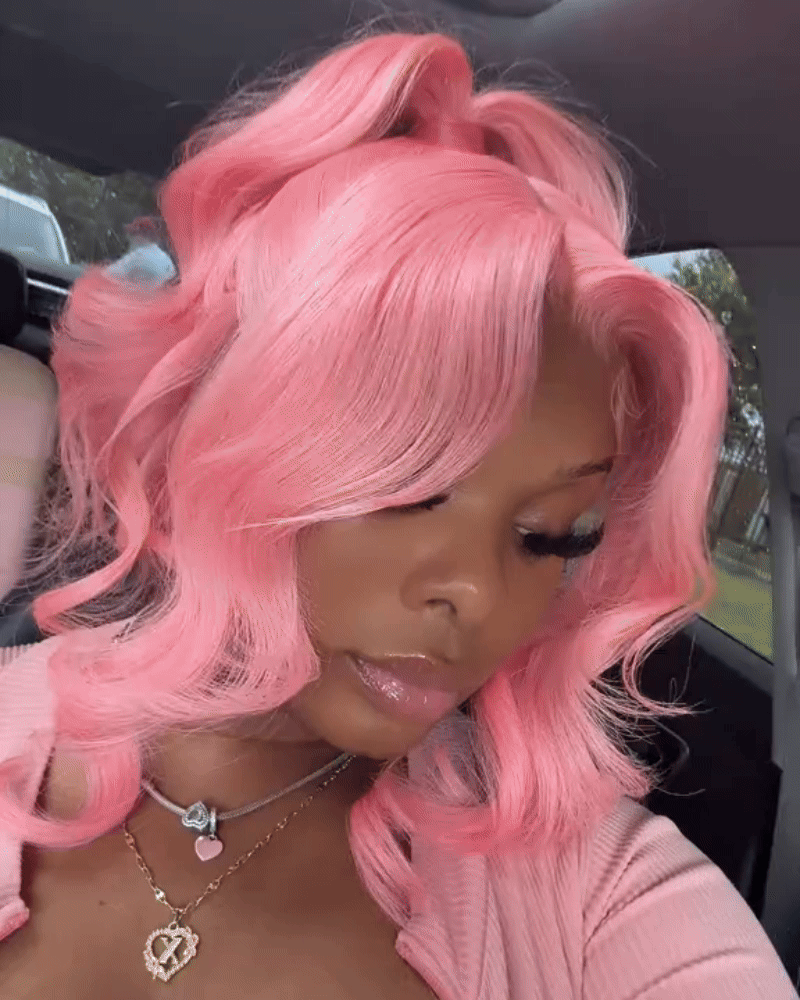 Nicki | Barbie Pink HD Lace Frontal & Closure Human Hair Glueless Wig