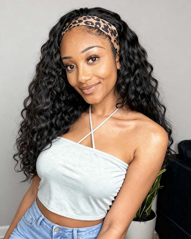 Lara | Perruque bandeau en cheveux humains bouclés
