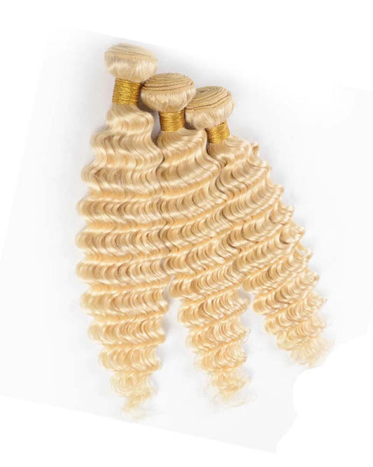 Curly Blonde #613 Hair Bundles