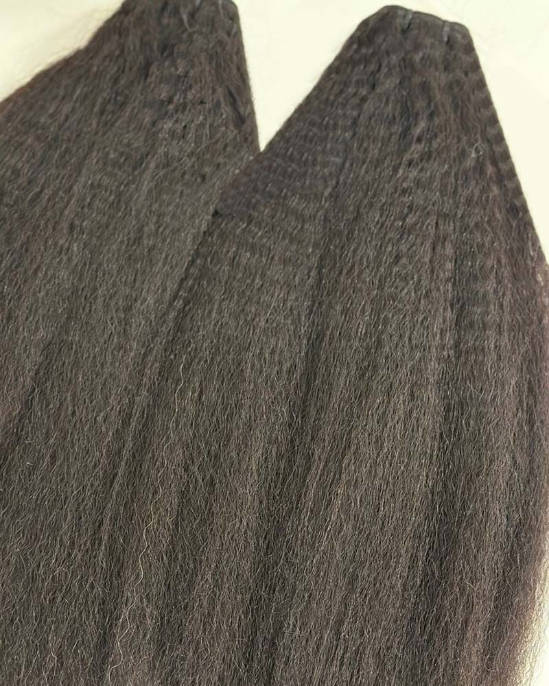 Cheveux naturels crépus et raides, mèches de luxe authentiques et naturelles
