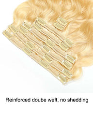 Body Wave Blonde #613 Clip ins