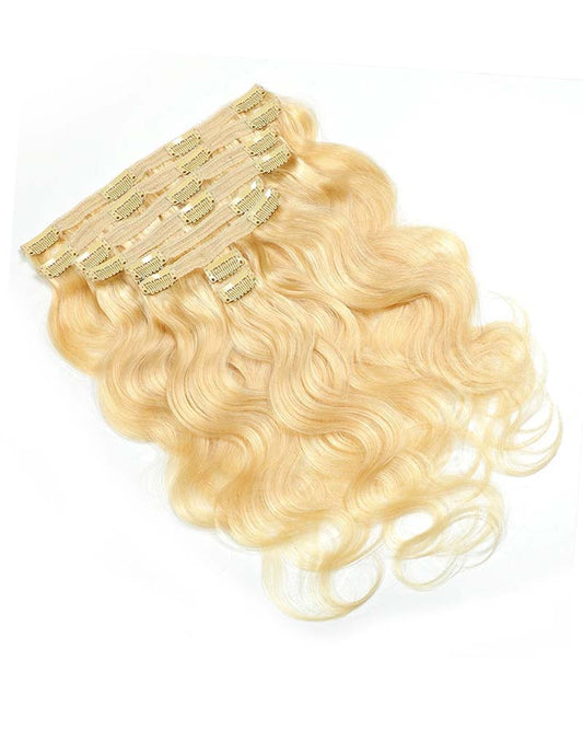 Body Wave Blonde #613 Clip ins