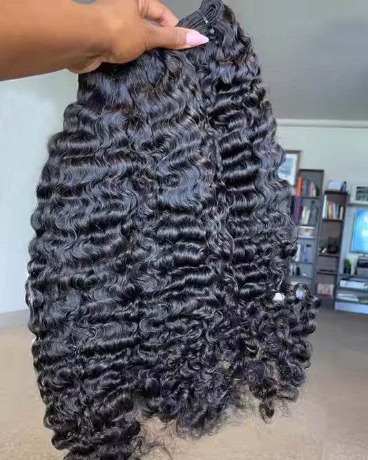 Extensions de cheveux vierges bouclés birmans