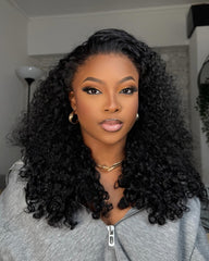 Bela | Peruca de cabelo humano encaracolado birmanês com meia-volta