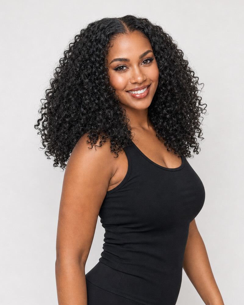 Keke | "Removable Sew-in" Burmese Curly V Part Wig U Part Wig
