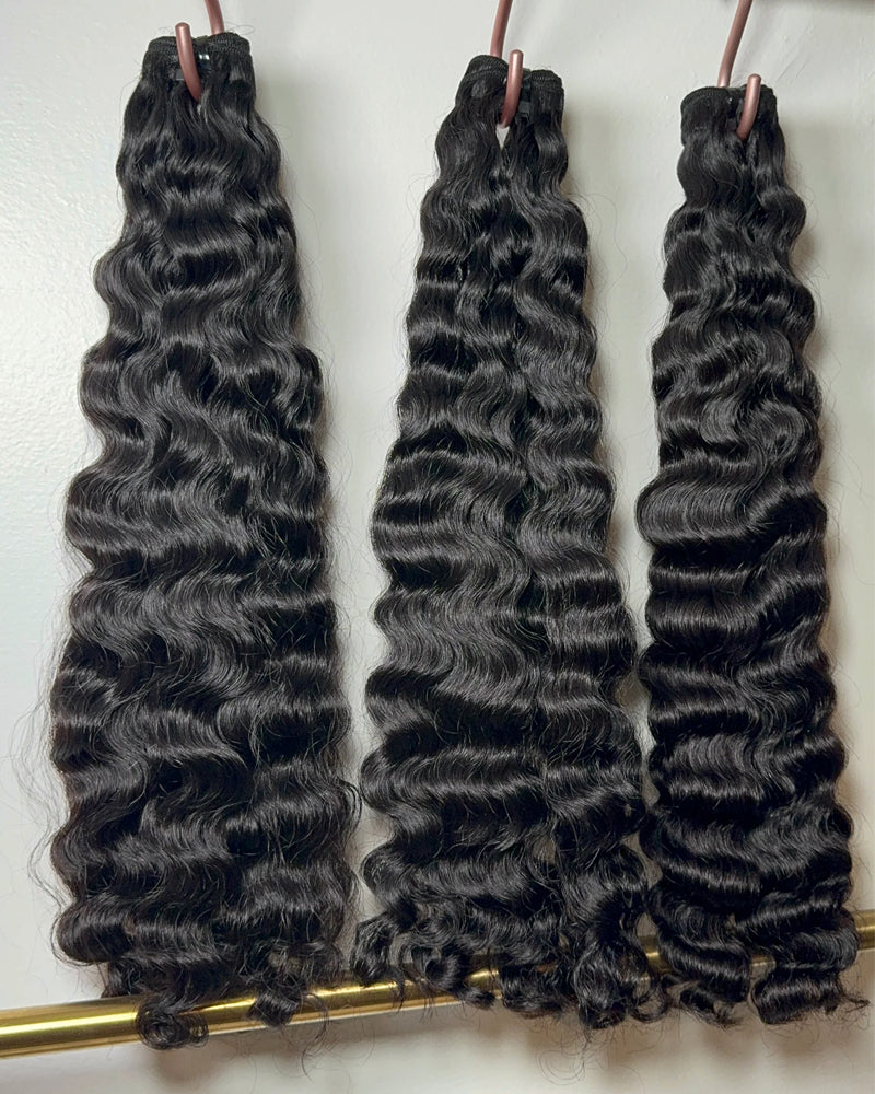 Natural Wavy Authentic Raw Hair Bundles