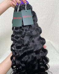 Cheveux humains bouclés birmans Crochet de plumes pour Miracle Knots