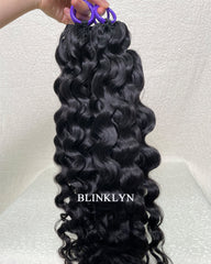 Cheveux humains bouclés birmans Crochet de plumes pour Miracle Knots
