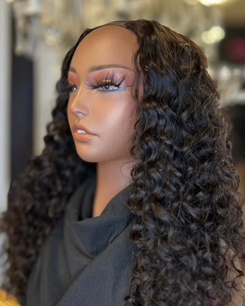 Jodie | Luxury RAW HAIR Curly Hair V Part Wig U Part Wig