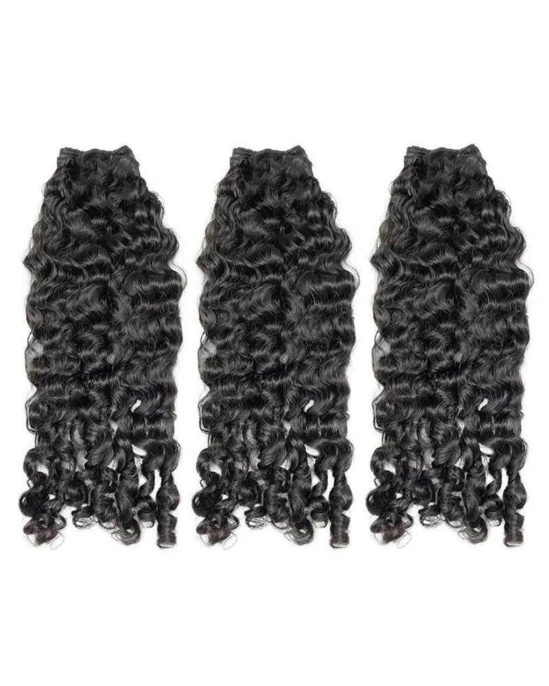 Mèches de cheveux humains vierges bouclés birmans de qualité supérieure