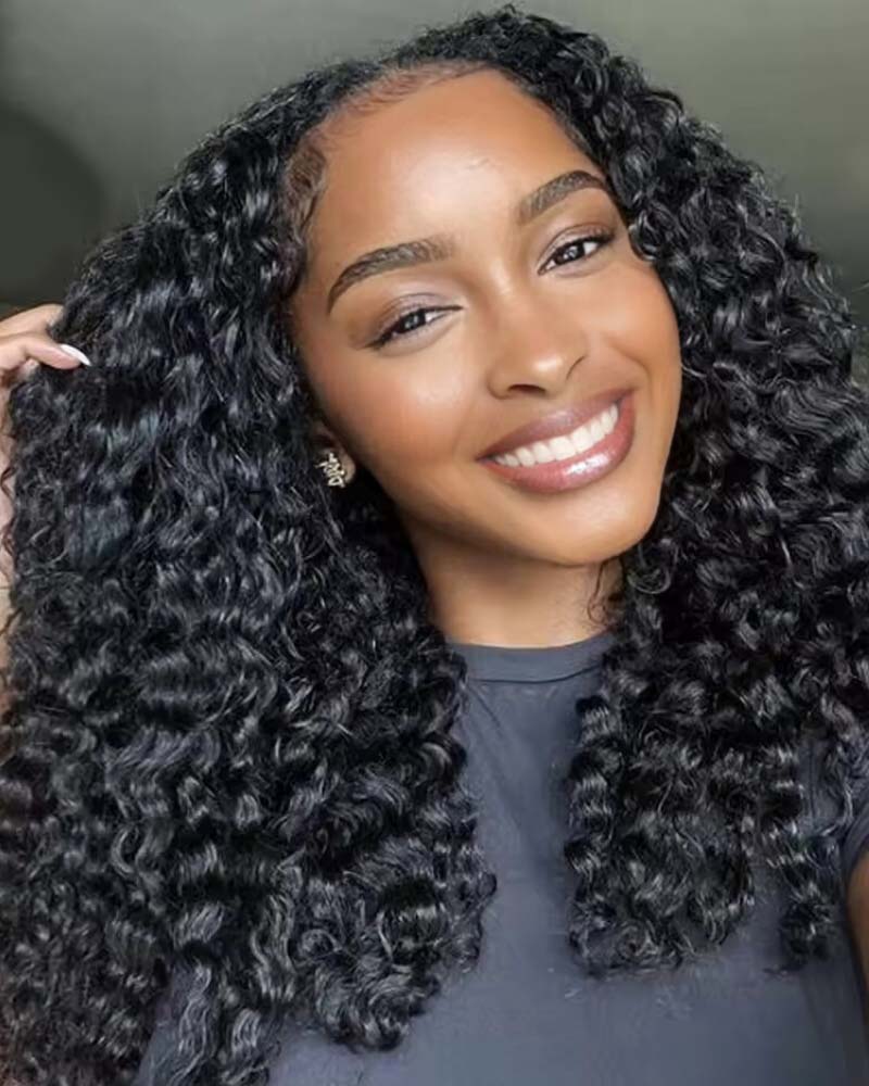 Keke | "Removable Sew-in" Burmese Curly V Part Wig U Part Wig