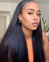 Alex | Silky Straight Human Hair Headband Wig