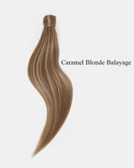 Blonde Brown Straight Human Hair Ponytail Extensions