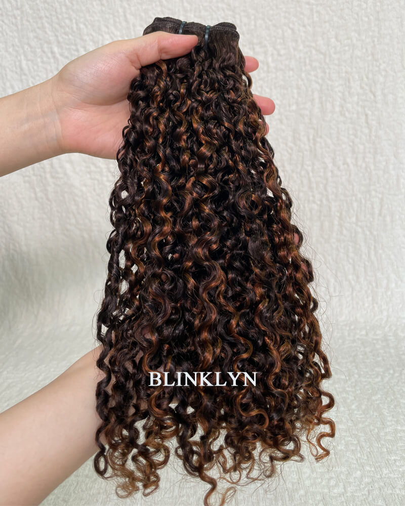 Extensions de Cheveux Humains Frisés Birmans Cuivrés SDD en Paquets