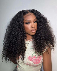 Camille | Peruca transparente com renda frontal e fechamento sem cola Water Wave