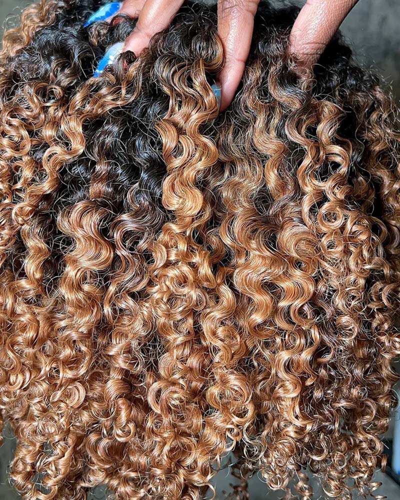 Rosita | Caramel Blonde Curly Human Hair HD Lace Glueless Wig