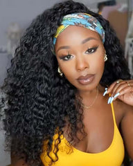 Karol | Perruque bandeau bouclée authentique en cheveux bruts