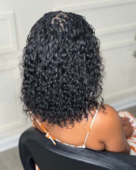 Mèches épaisses de cheveux humains ondulés profonds, tresses bohèmes sans trame