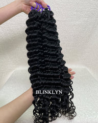 Deep Wave Human Hair Miracle Knots Feather Crochet Hair