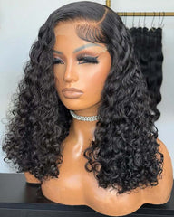 Carissa | Peruca HD 2x6 5x5 6x6 com fechamento, peruca bob cacheada sem cola