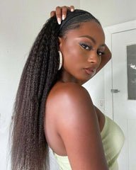 Cindy | Authentic RAW HAIR Kinky Straight Headband Wig