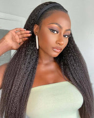 Cindy | Authentic RAW HAIR Kinky Straight Headband Wig