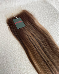 Fermeture et frontale en dentelle HD Balayage Cheveux bruts