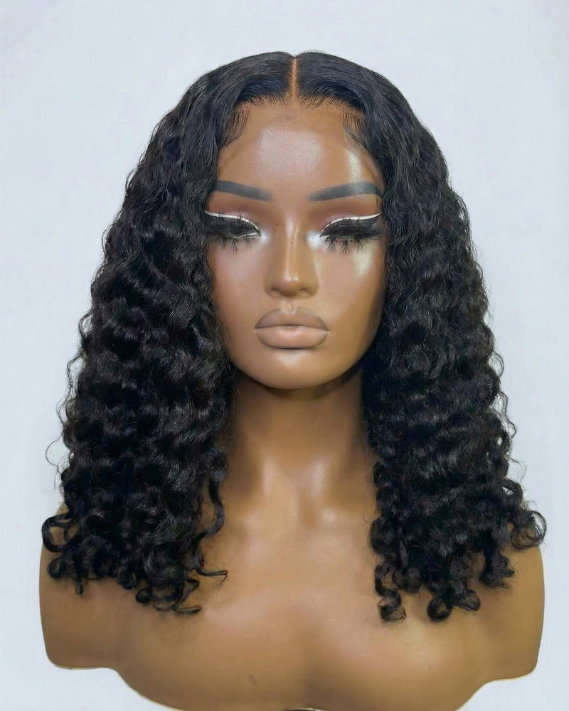 Tina | HD Closure Burmese Curly Glueless Bob Wig