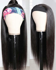 Alex | Silky Straight Human Hair Headband Wig