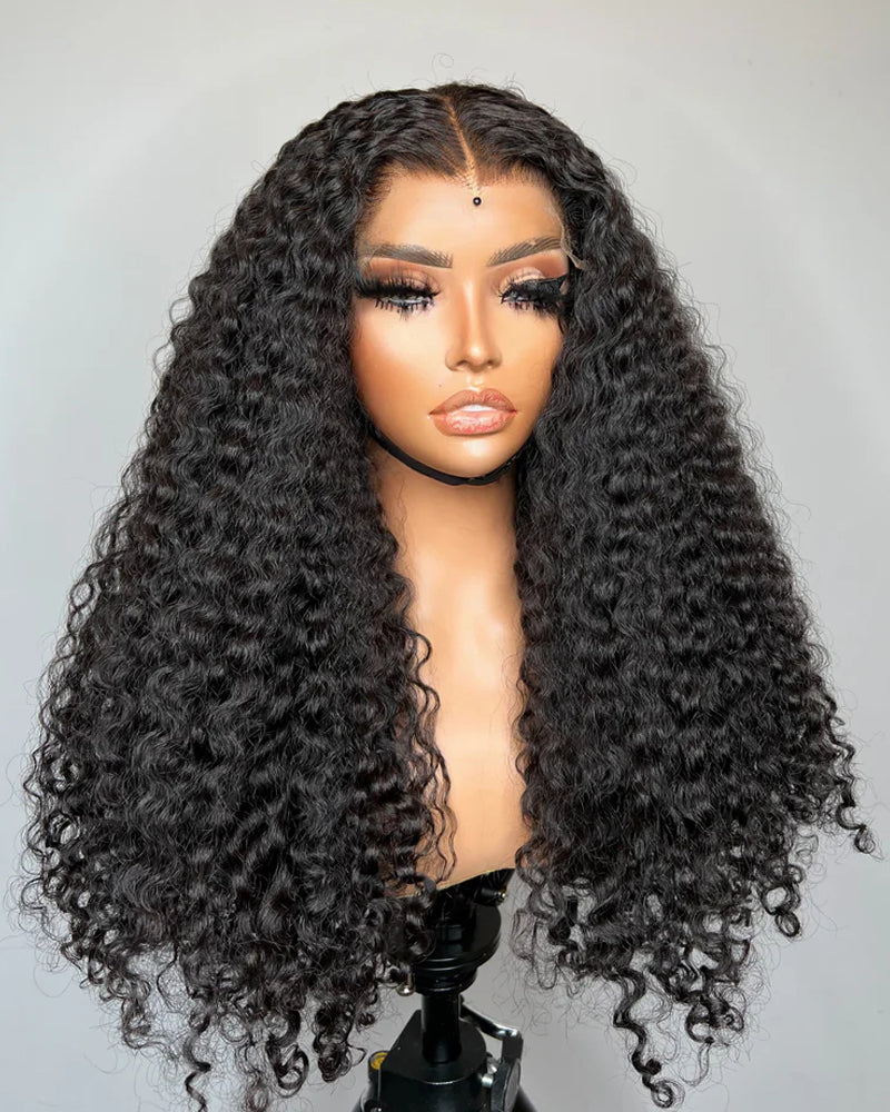 Clara | 🔸Densité élevée 550 g🔸 Perruque de luxe bouclée SDD HD sans colle, en dentelle HD