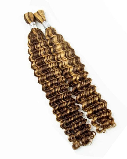 Tranças Boho com ondas profundas, pacote sem trama, cabelo humano trançado
