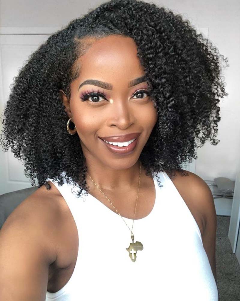 Maya | "Removable Sew-in" Kinky Curly V Part Wig U Part Wig