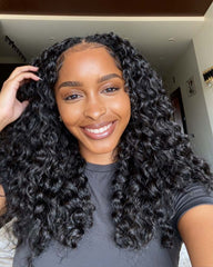 Keke | "Removable Sew-in" Burmese Curly V Part Wig U Part Wig