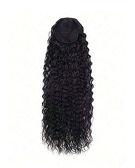 Extensions de queue de cheval en cheveux humains ondulés avec cordon de serrage/Velcro