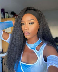 Myra | Kinky Straight Human Hair Headband Wig