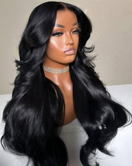 Faye | Body Wavy Jet Black HD Lace Closure Frontal Glueless Wig