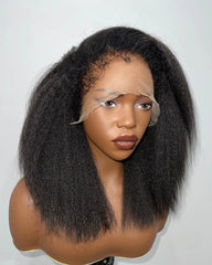 Kacey | Kinky Straight Hybrid Hairline Realistic Natural Wig