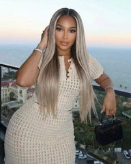 Alva | Dark Roots Ash Blonde 13x6 Lace Wig