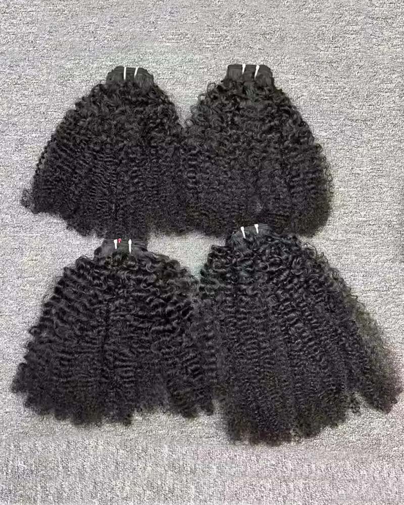 SDD (Super Double Drawn) THICK BUNDLES Kinky Curly Virgin Human Hair Bundles