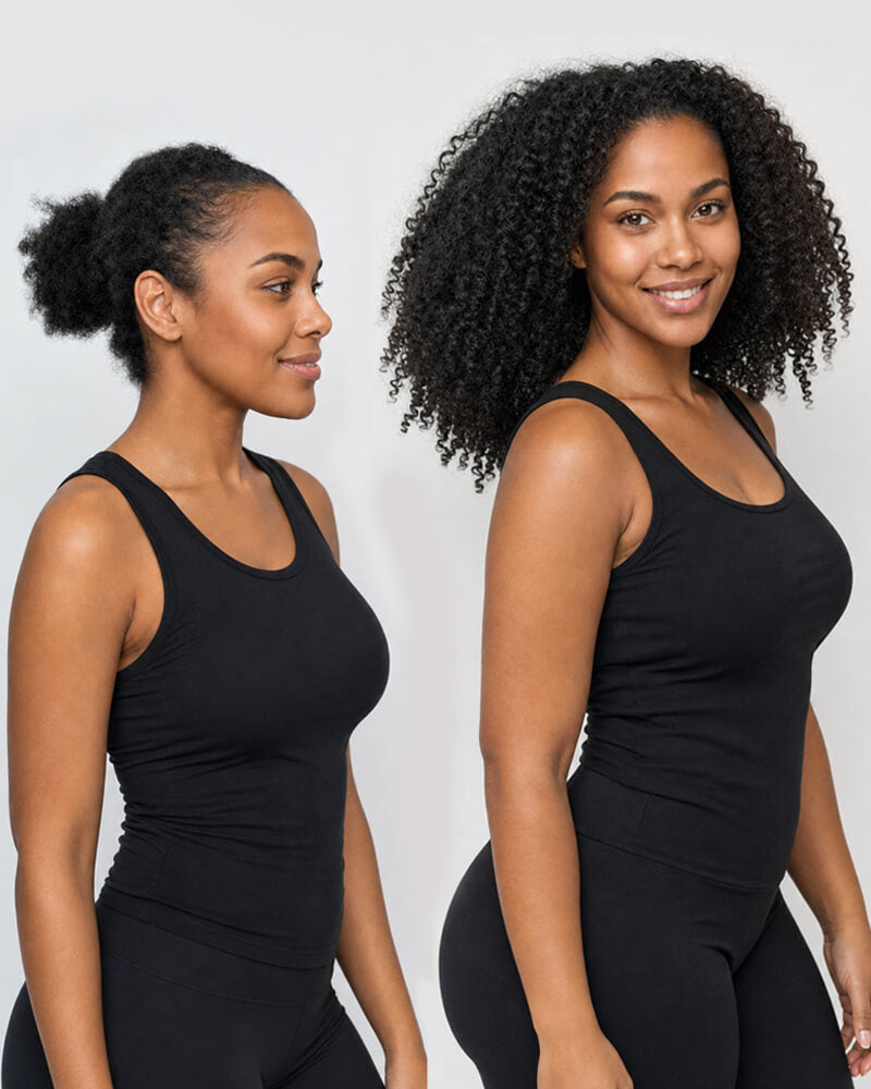 Maya | "Removable Sew-in" Kinky Curly V Part Wig U Part Wig
