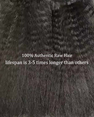 Cheveux naturels crépus et raides, mèches de luxe authentiques et naturelles