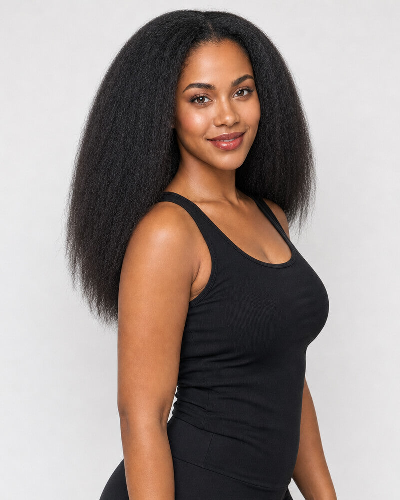 Tamara | "Removable Sew-in" Kinky Straight V Part Wig U Part Wig