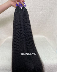 Kinky Straight Human Hair Miracle Knots Feather Crochet Hair