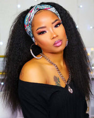 Myra | Kinky Straight Human Hair Headband Wig