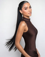 Straight Human Hair Drawstring/ Velcro Ponytail Extensions