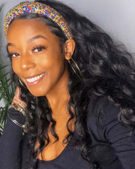 Mina | Loose Deep Wave Human Hair Headband Wig